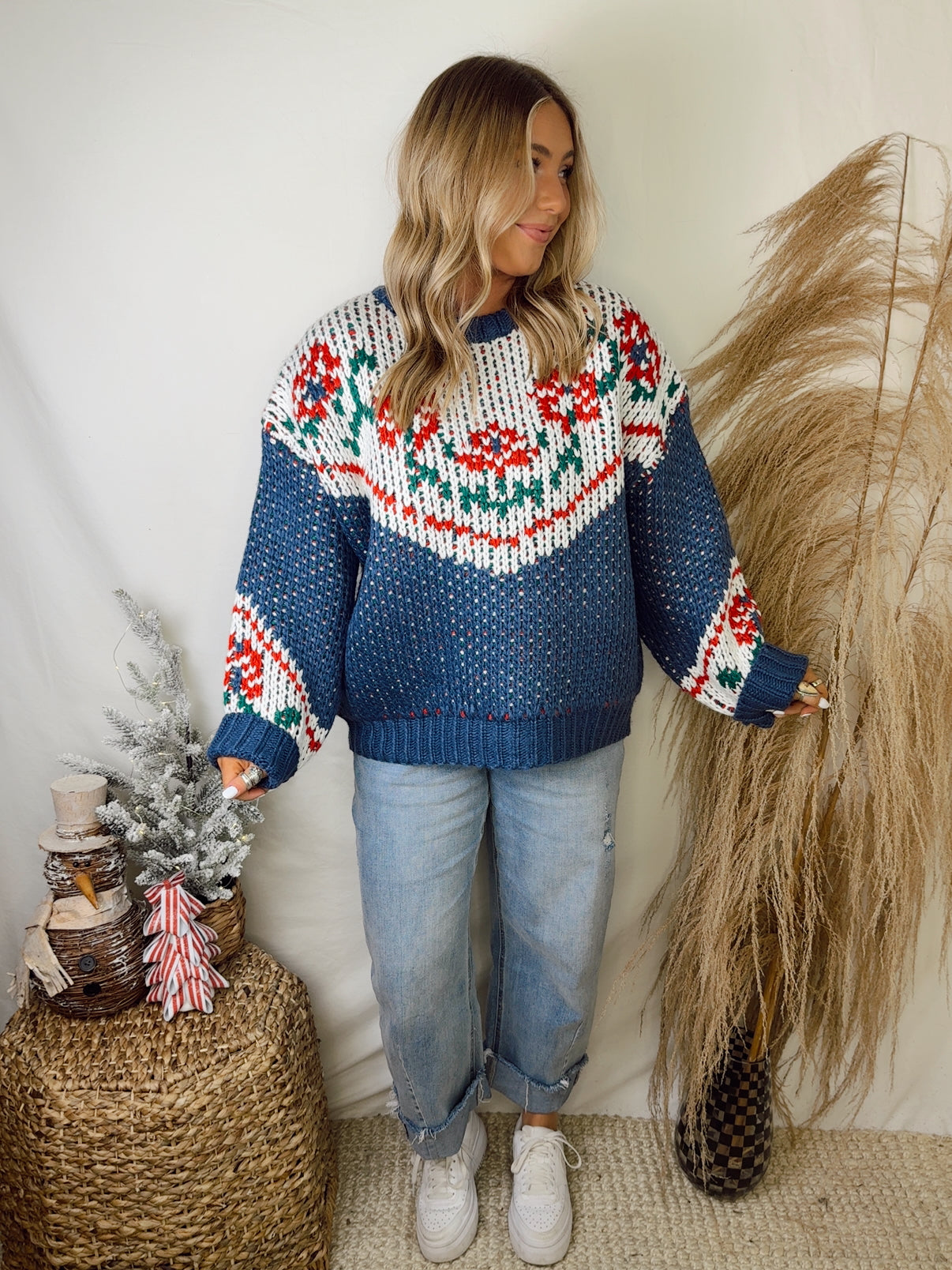 Vintage Poinsetta Sweater