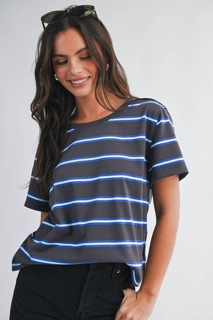 Spring Basic Stripe Tee