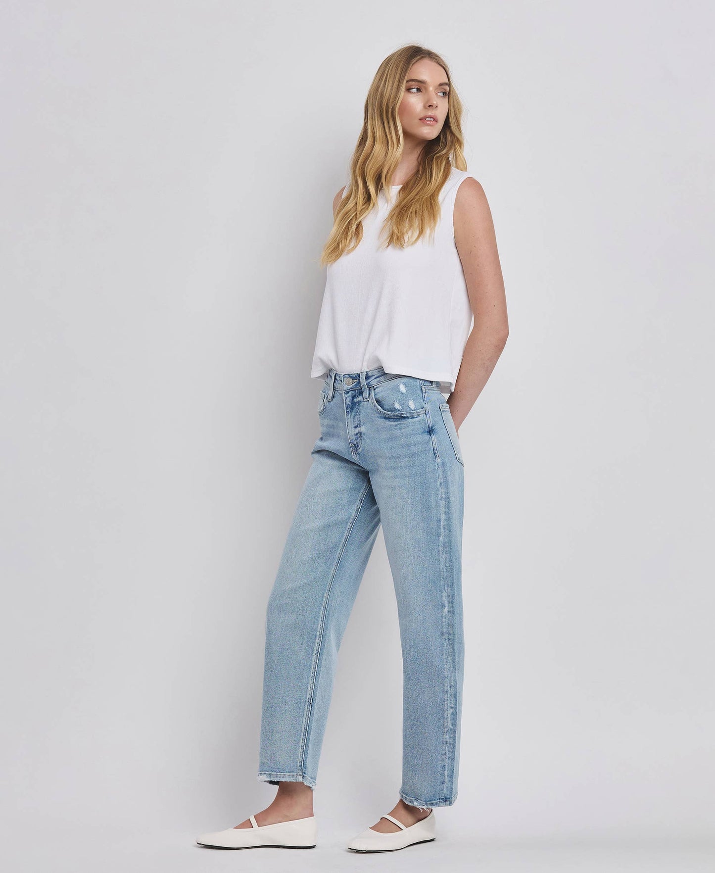 High Rise Barely Barrel Jeans