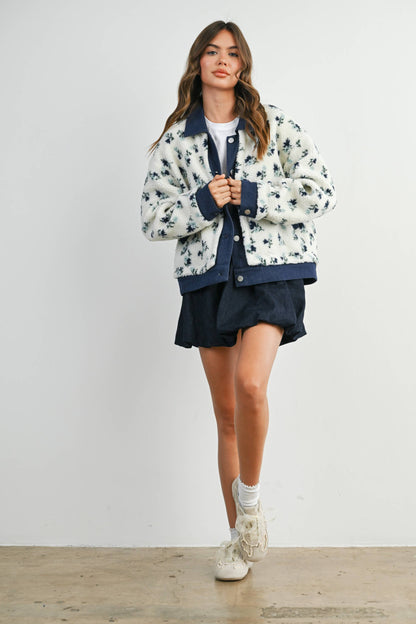 Fall Floral Denim Shacket