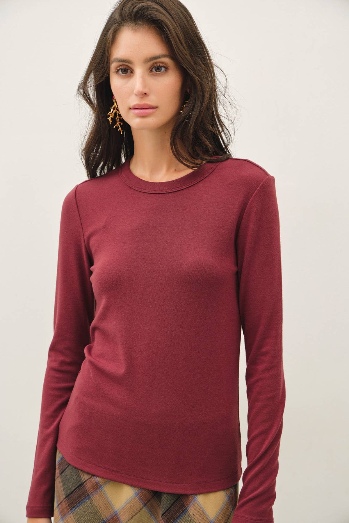 Round Neck Basic Long Sleeve