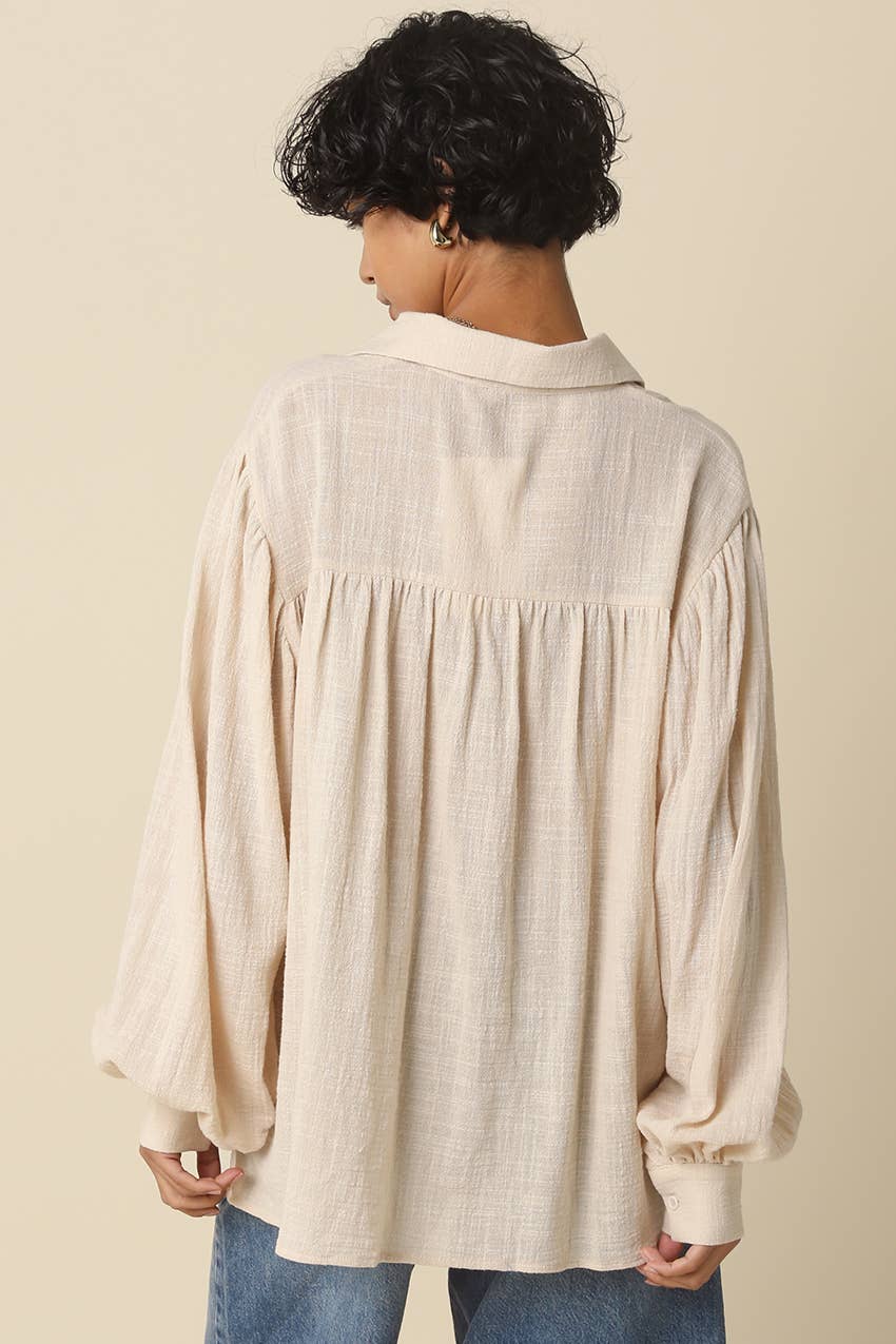 Aspen Textured Shirt - Natural