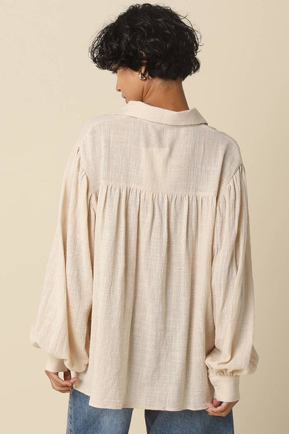 Aspen Textured Shirt - Natural
