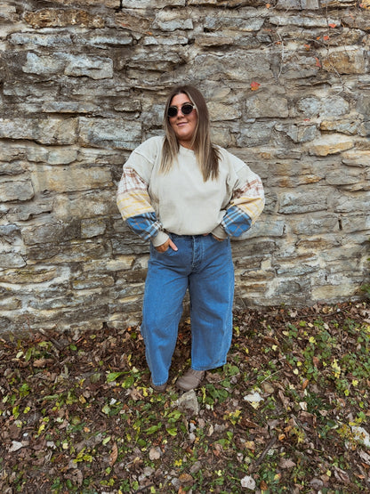 Plaid Patch Pullover