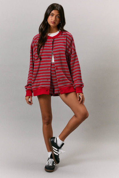 Varsity Stripe Cardigan