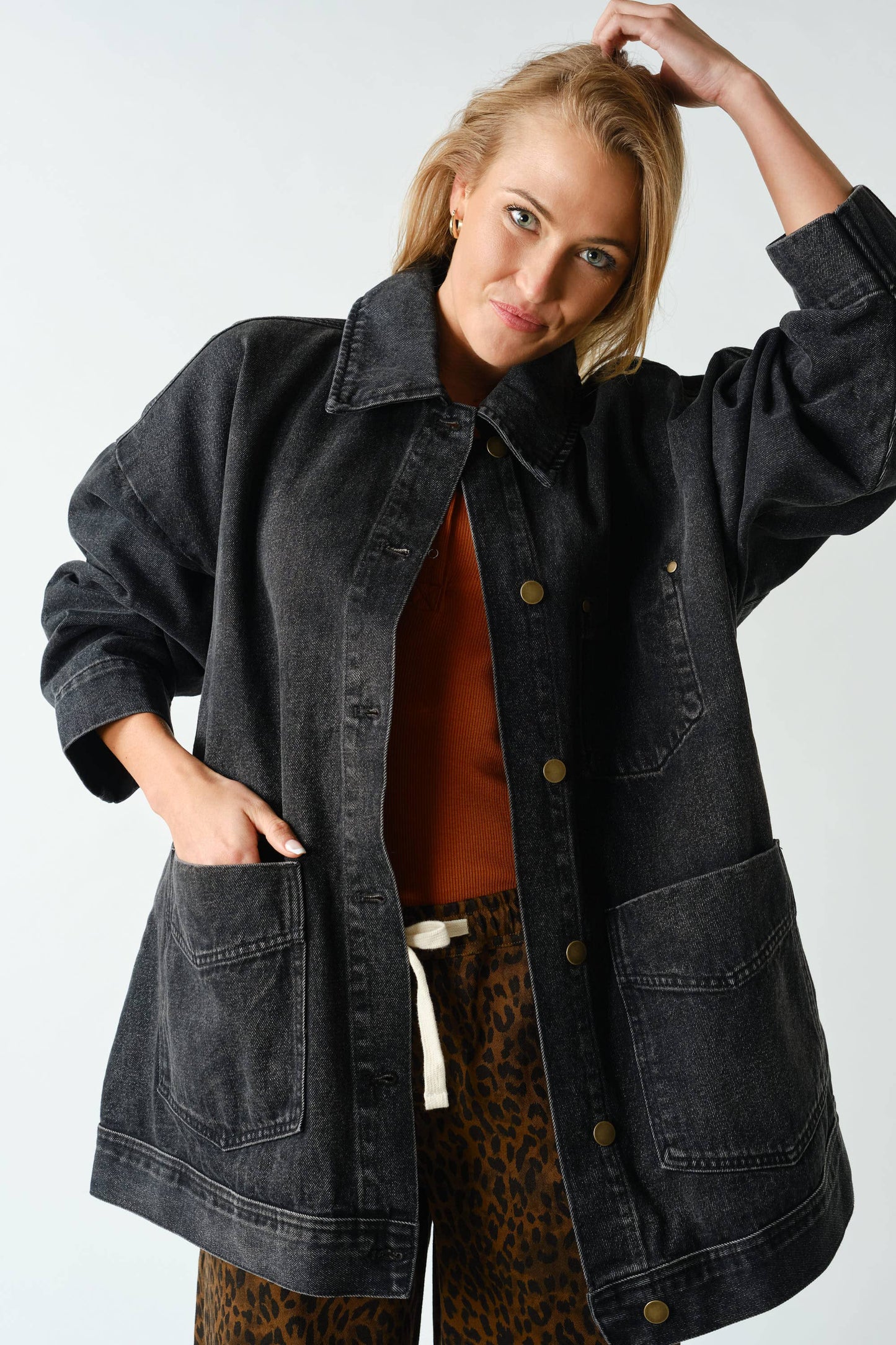 Boxy-Cut Denim Jacket