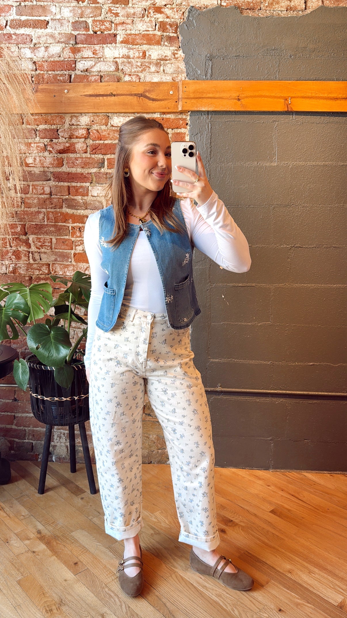 PREORDER Wildflower Stitch Denim Vest