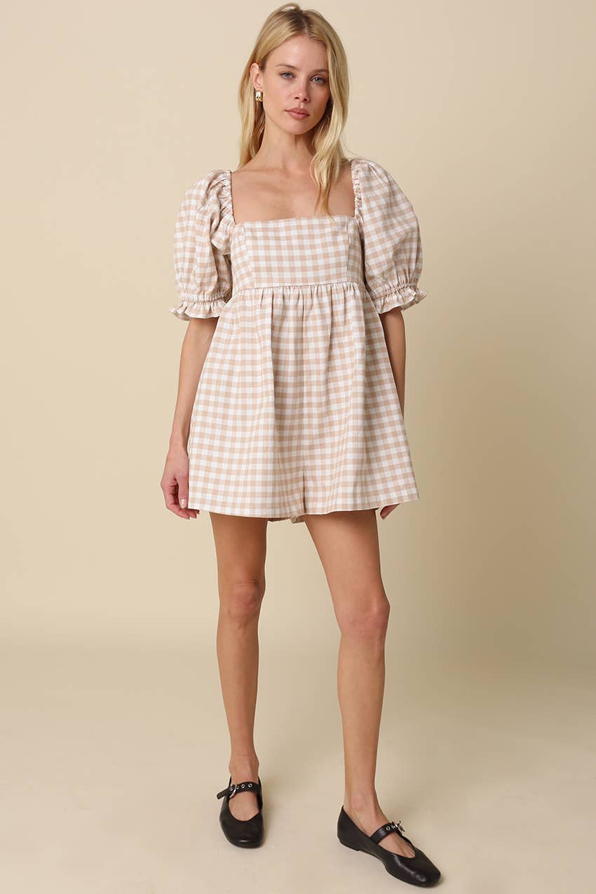 Elodie Gingham Romper