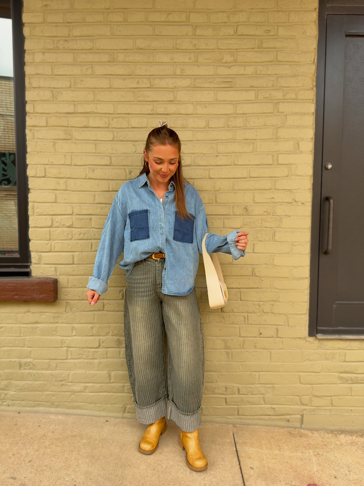 The Color-block Button up
