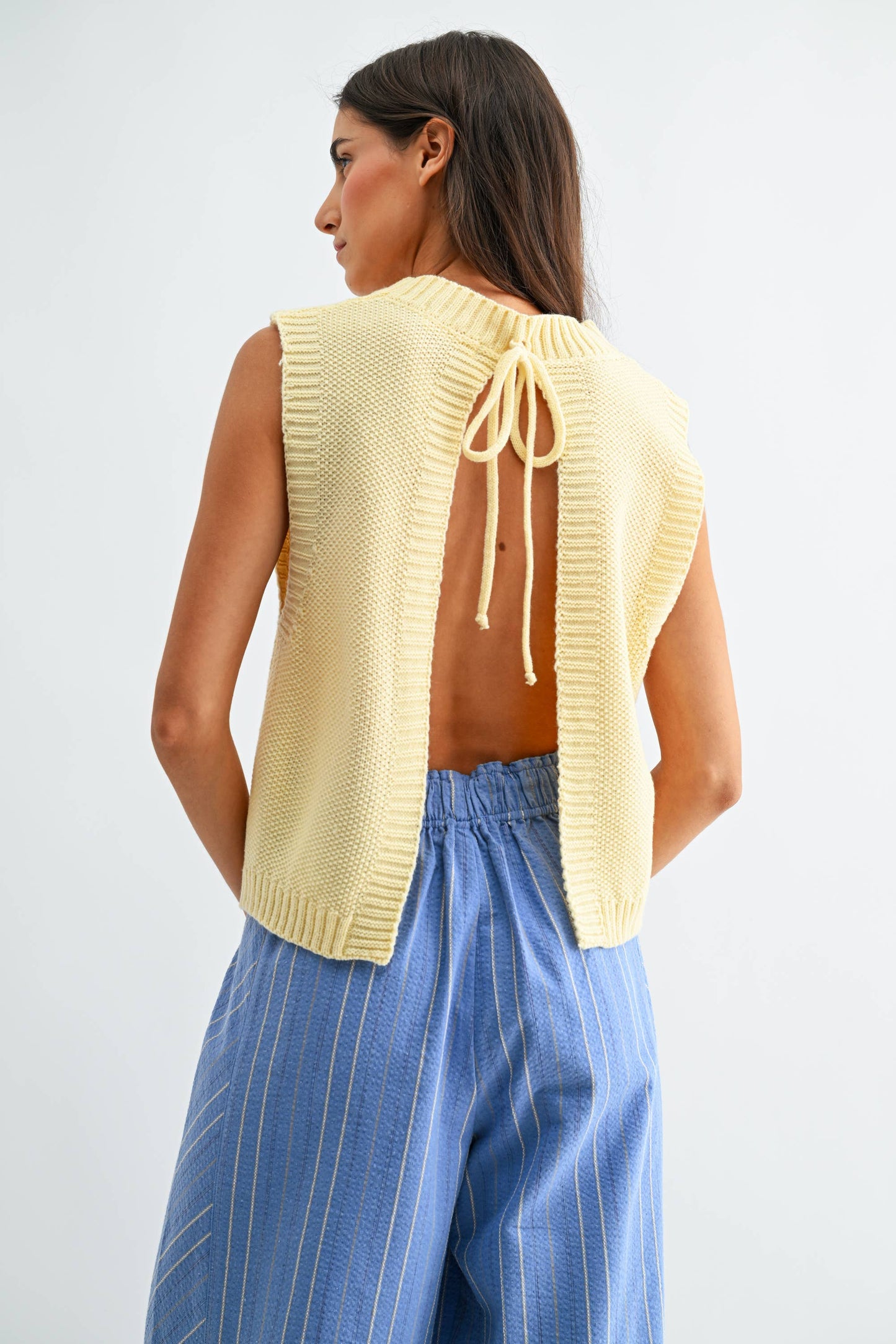 Lemon Squeeze Open Back Top