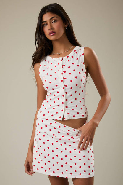 Red Polka Dot Tank