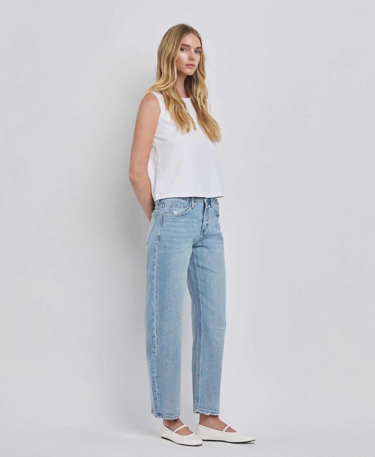 High Rise Barely Barrel Jeans