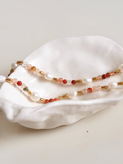 Boho Stone & Bead Bracelet