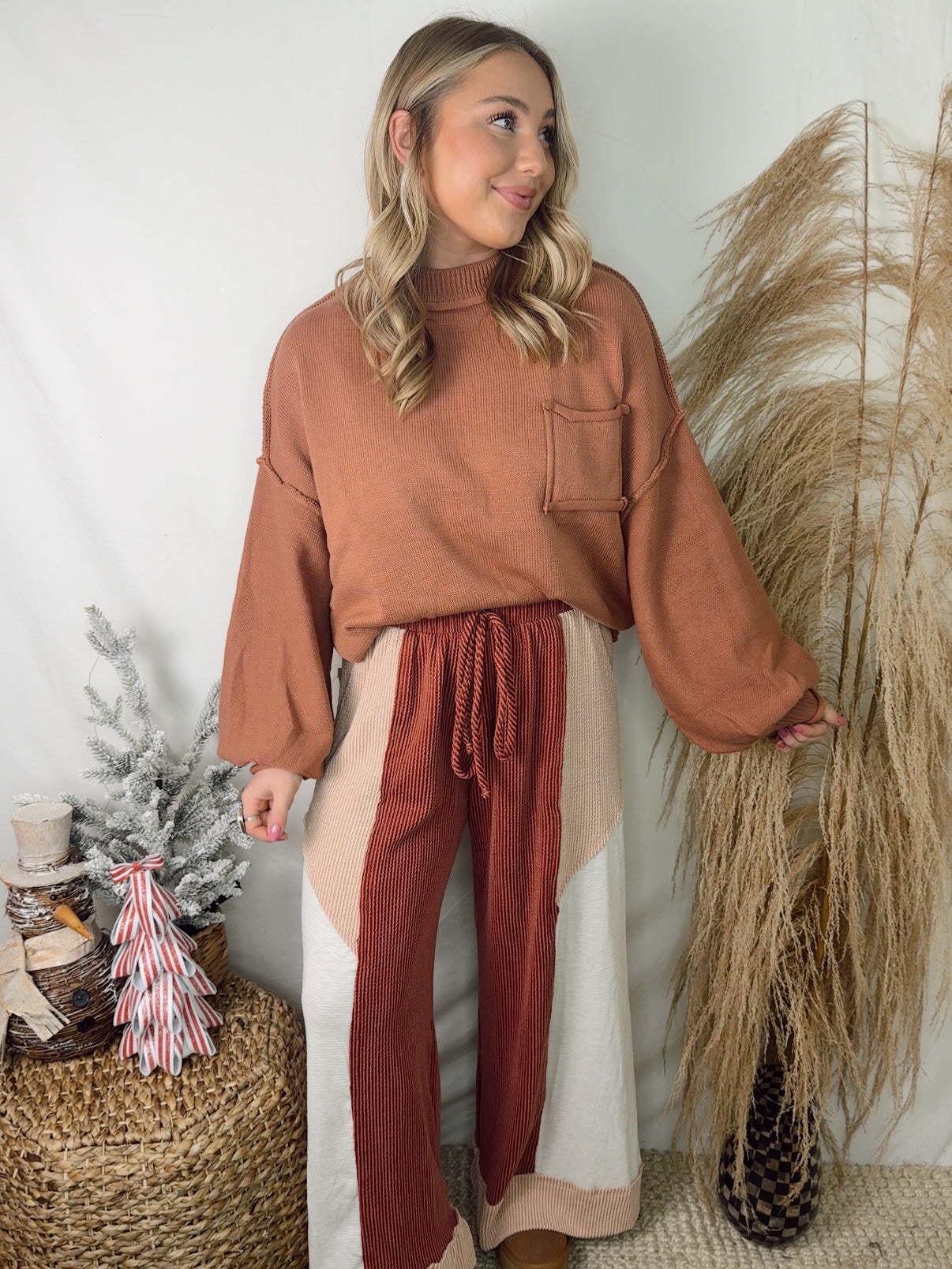 Grapefruit Wide Leg Pants