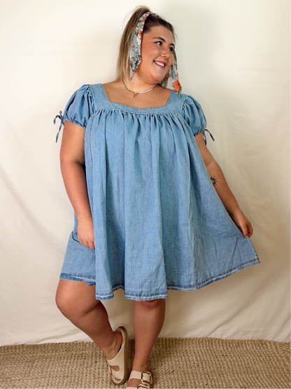 Darlin Denim Dress Plus