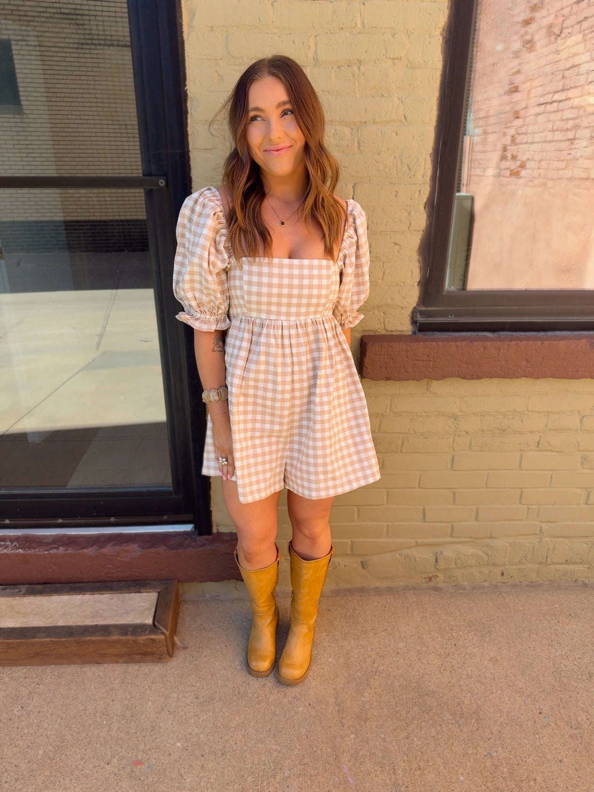 Elodie Gingham Romper