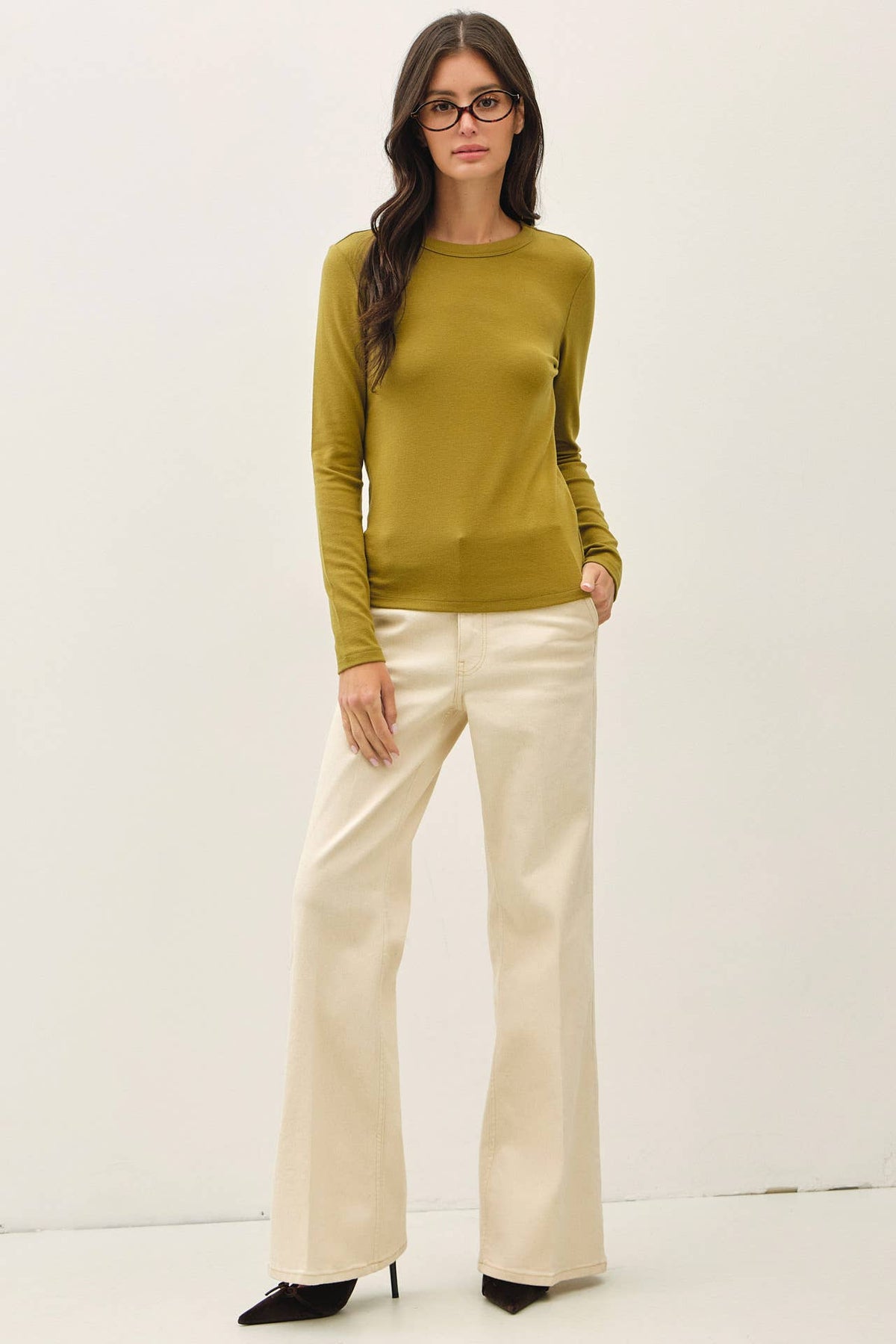 Round Neck Basic Long Sleeve