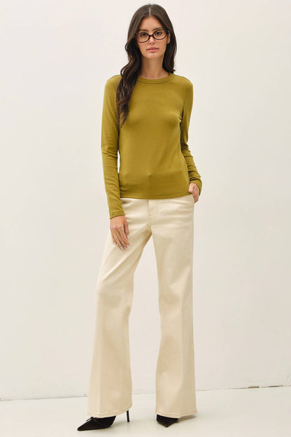 Round Neck Basic Long Sleeve