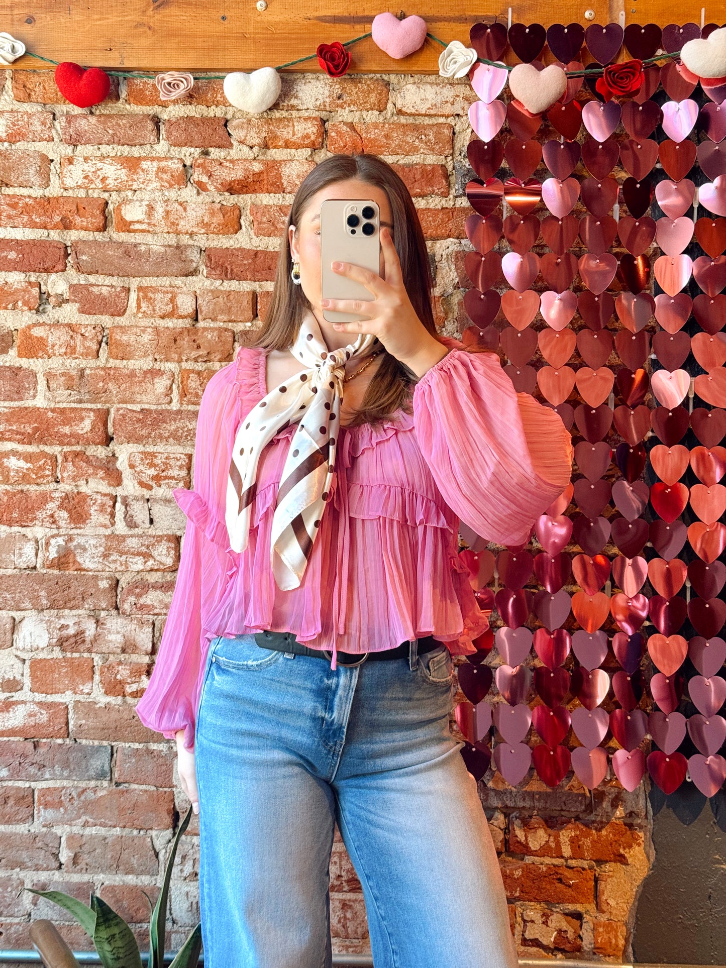 Polka Dot Silk Scarf