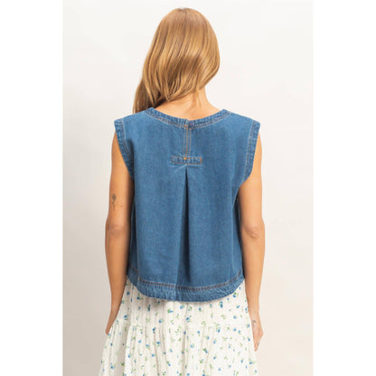 Monroe Denim Top