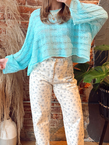 Market Morning Knit - Aqua
