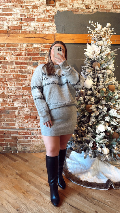 Silver Sleigh Knit Set