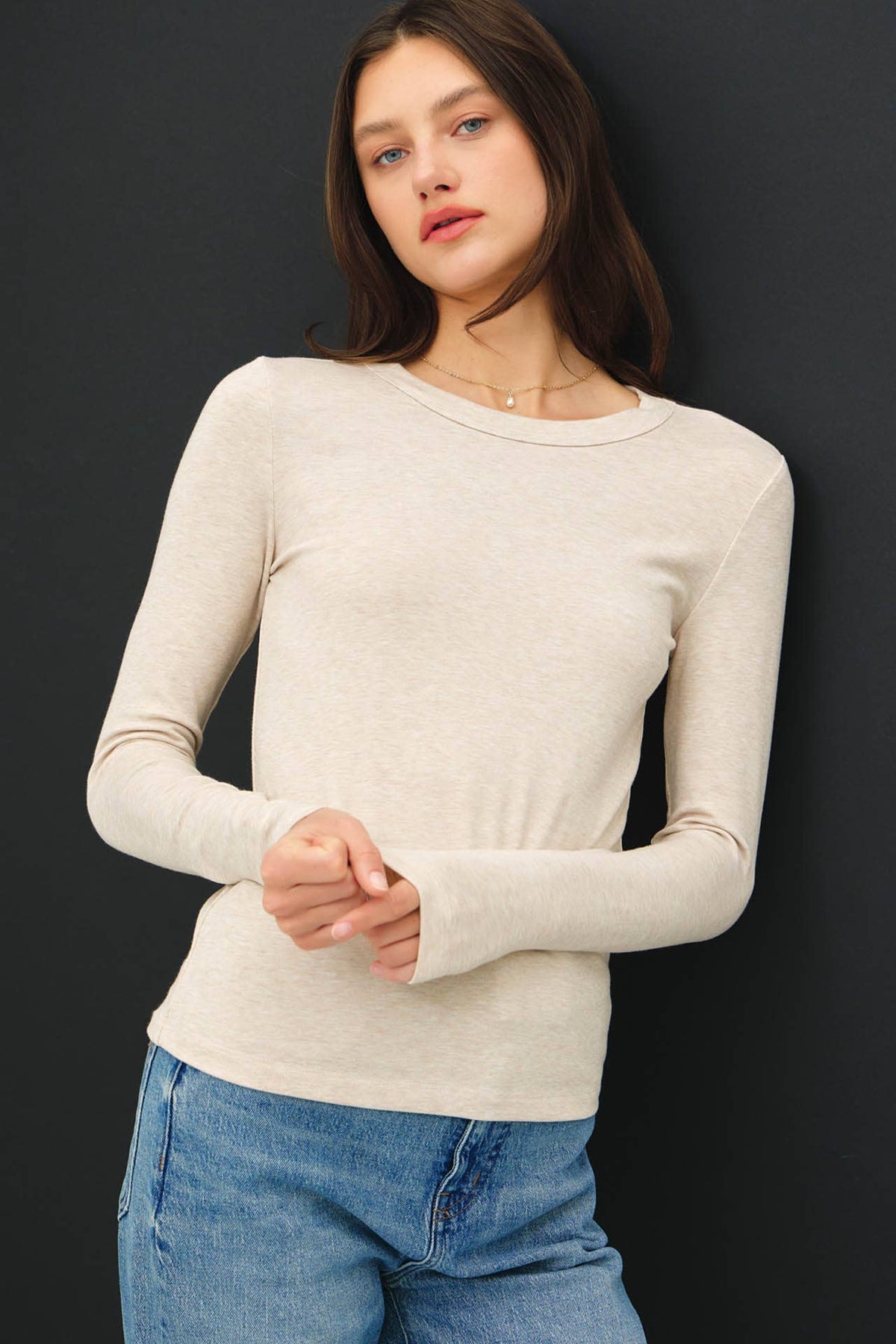 Round Neck Basic Long Sleeve