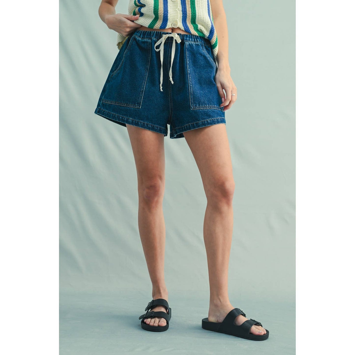Easy Day Denim Shorts - Dark Denim