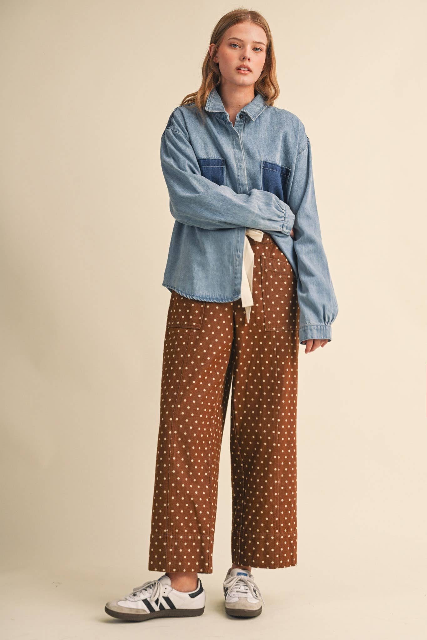 The Color-block Button up