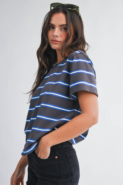 Spring Basic Stripe Tee