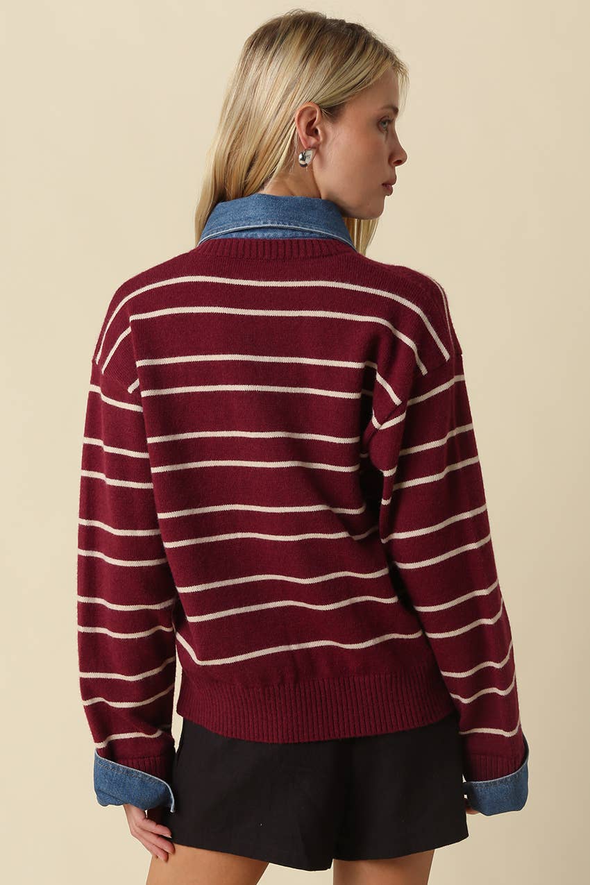 Sofia Stripe Denim Shirt