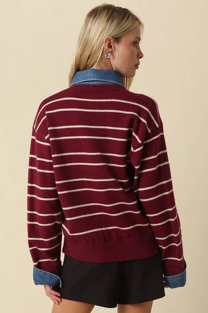 Sofia Stripe Denim Shirt