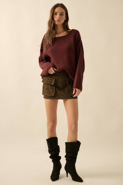 Baked Plum Cozy Sweater