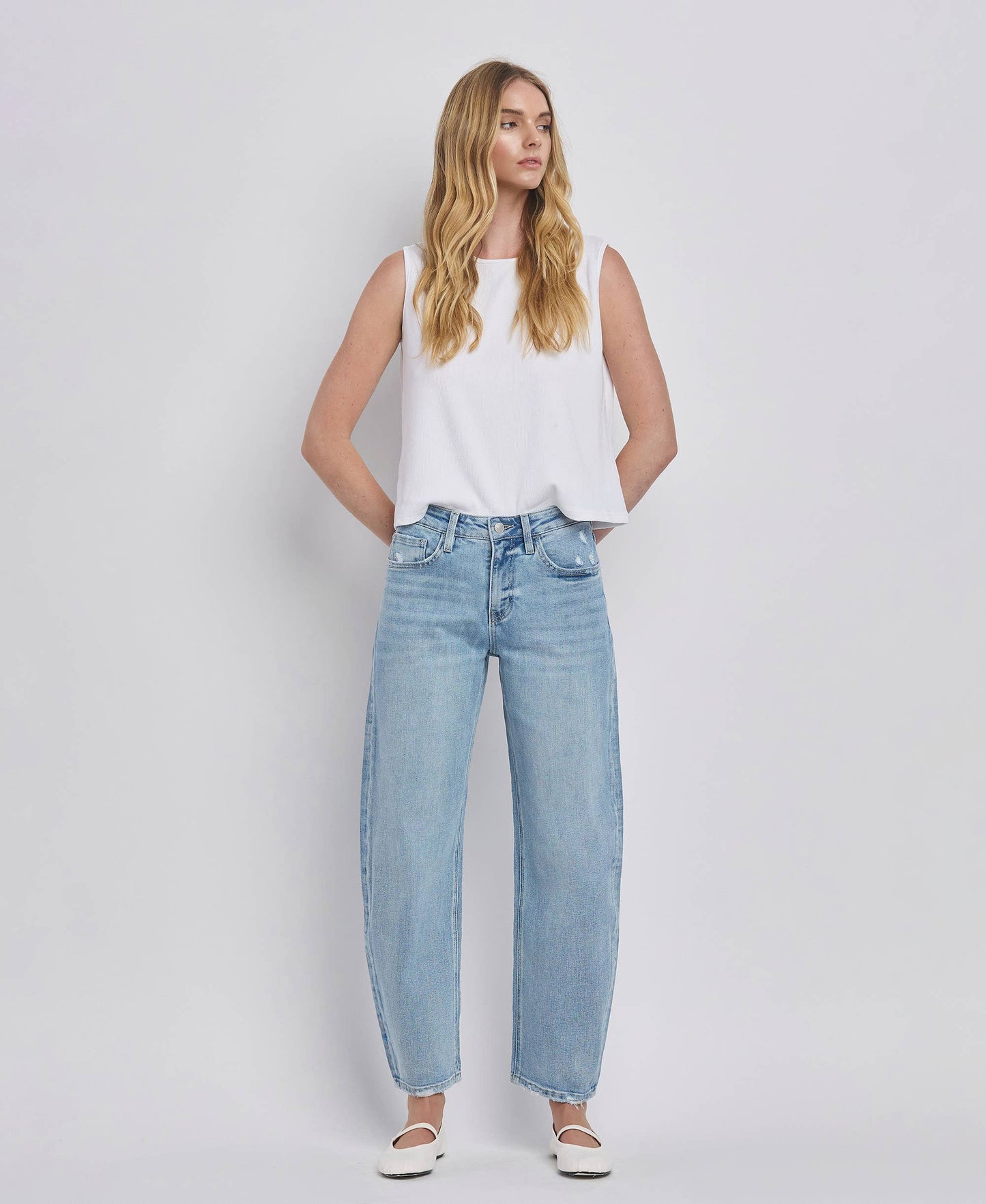 High Rise Barely Barrel Jeans