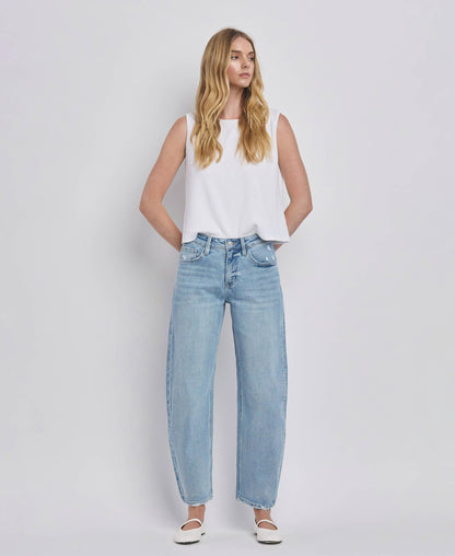 High Rise Barely Barrel Jeans