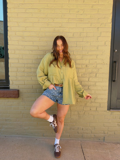 Margot Dot Denim Shorts