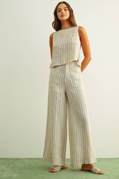 Knotted Linen Tank