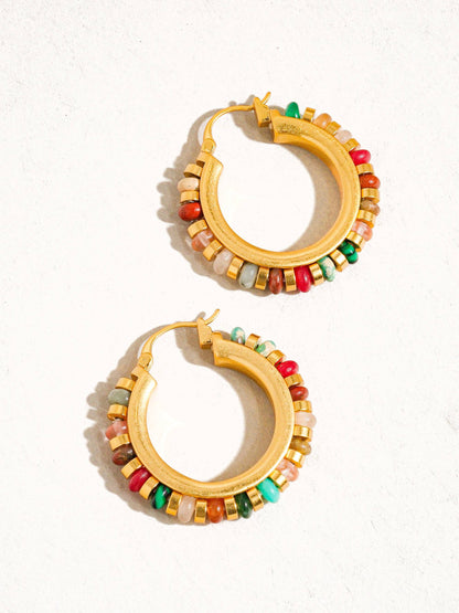 Multi Color Boho Hoop Earring