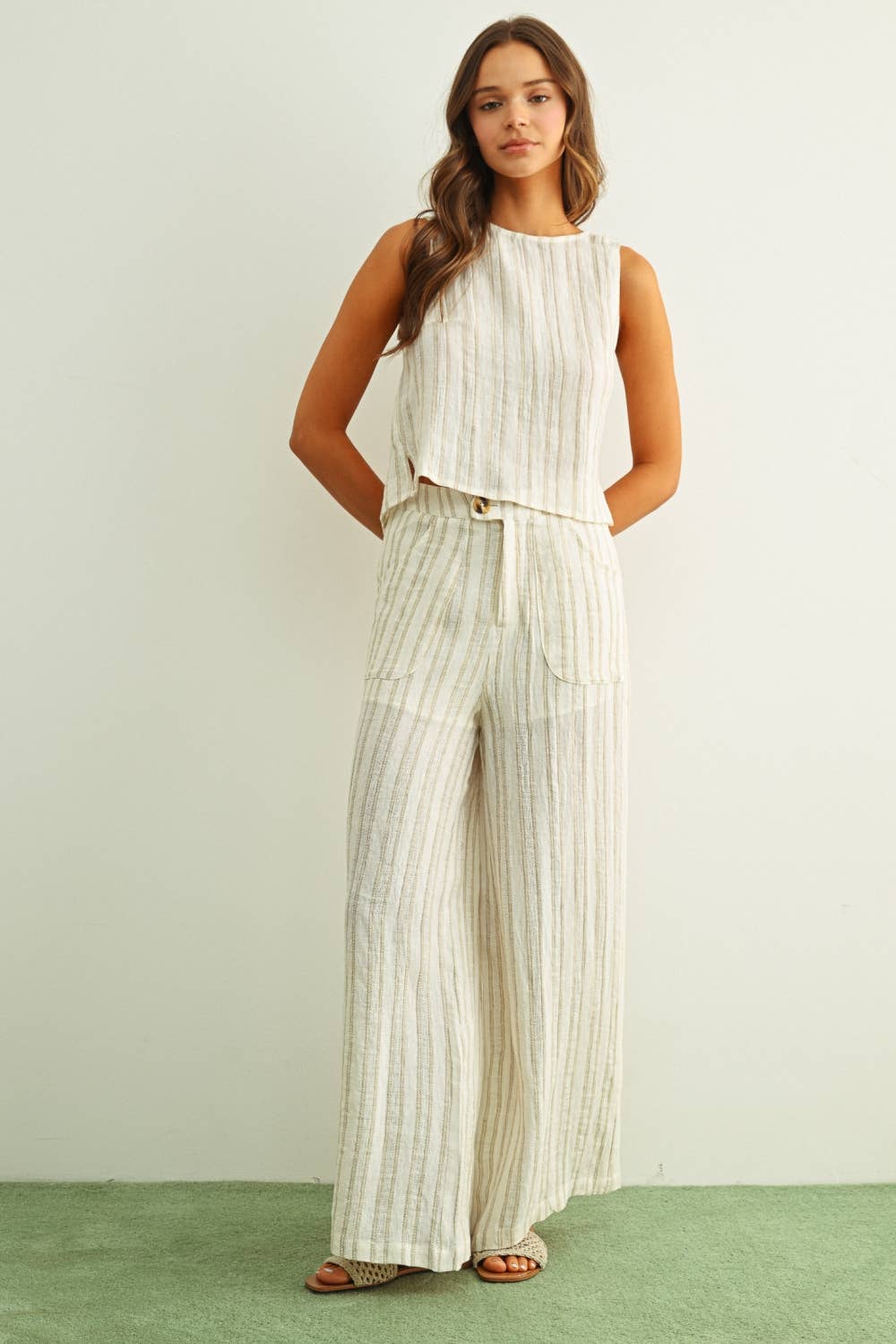 Knotted Linen Tank