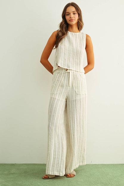 Knotted Linen Tank
