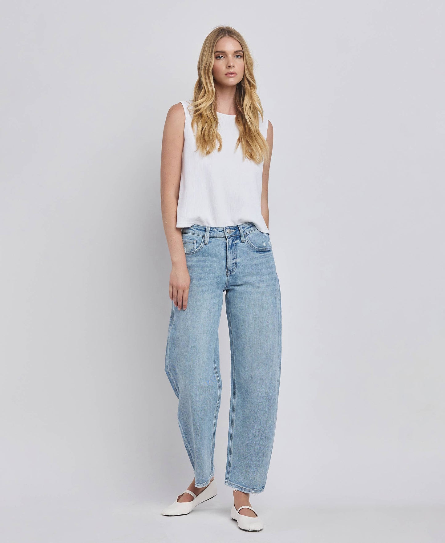 High Rise Barely Barrel Jeans