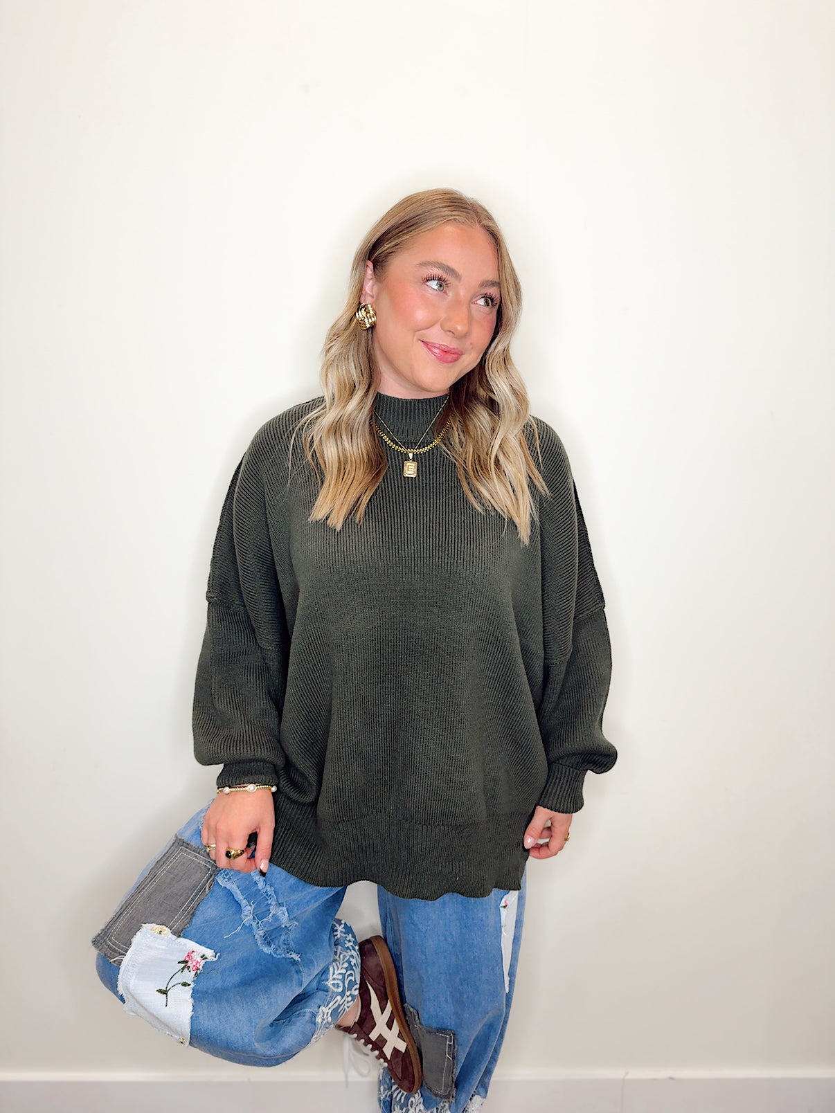 Oversized Comfort Sweater Olive