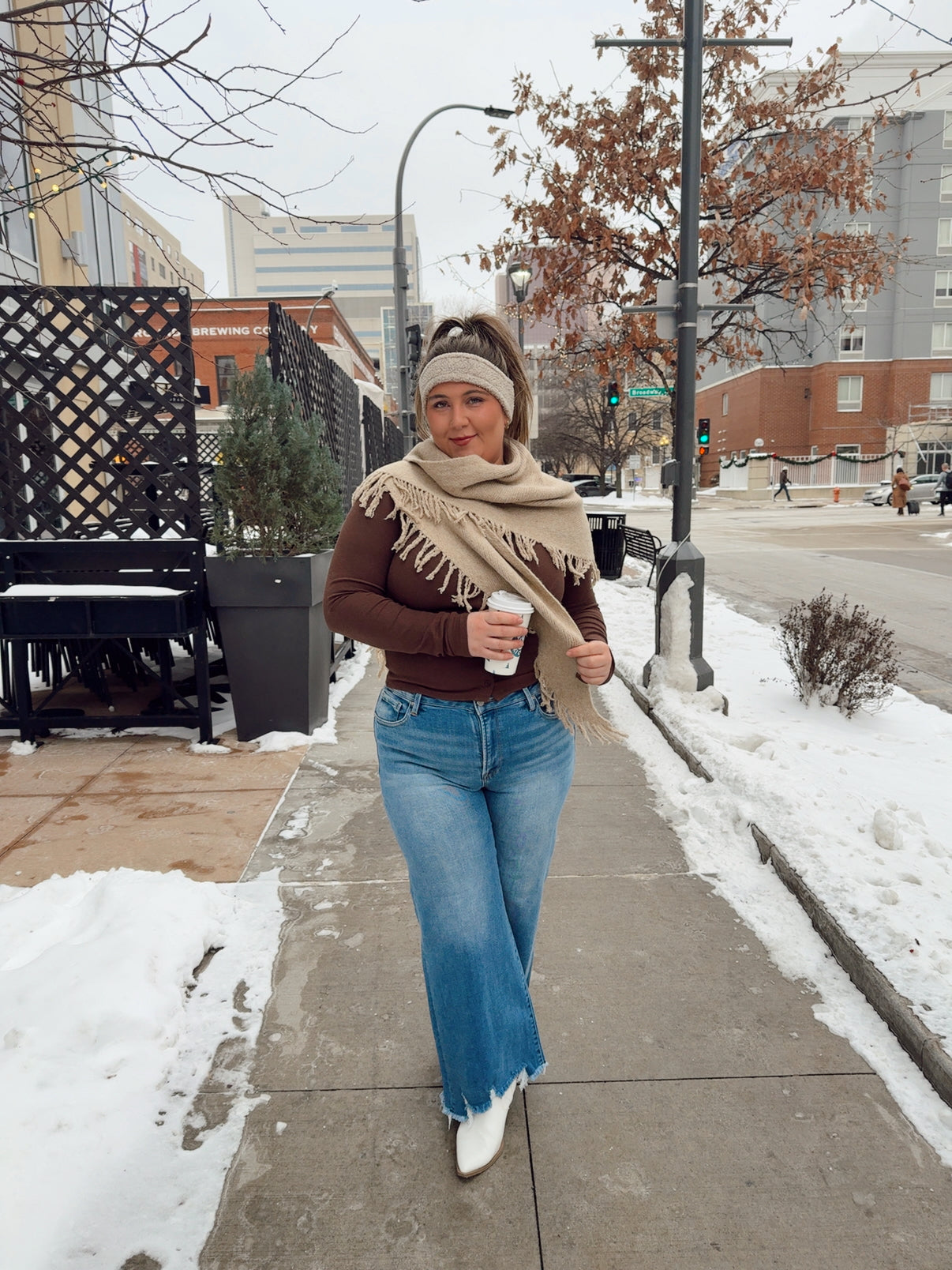 High Rise Crop Wide Leg Jean
