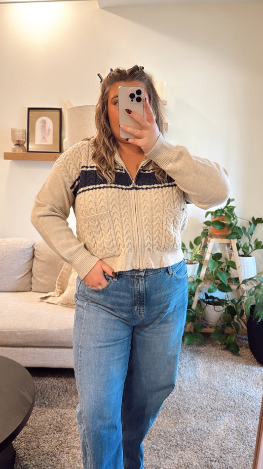 Harvest Stripe Zip-up