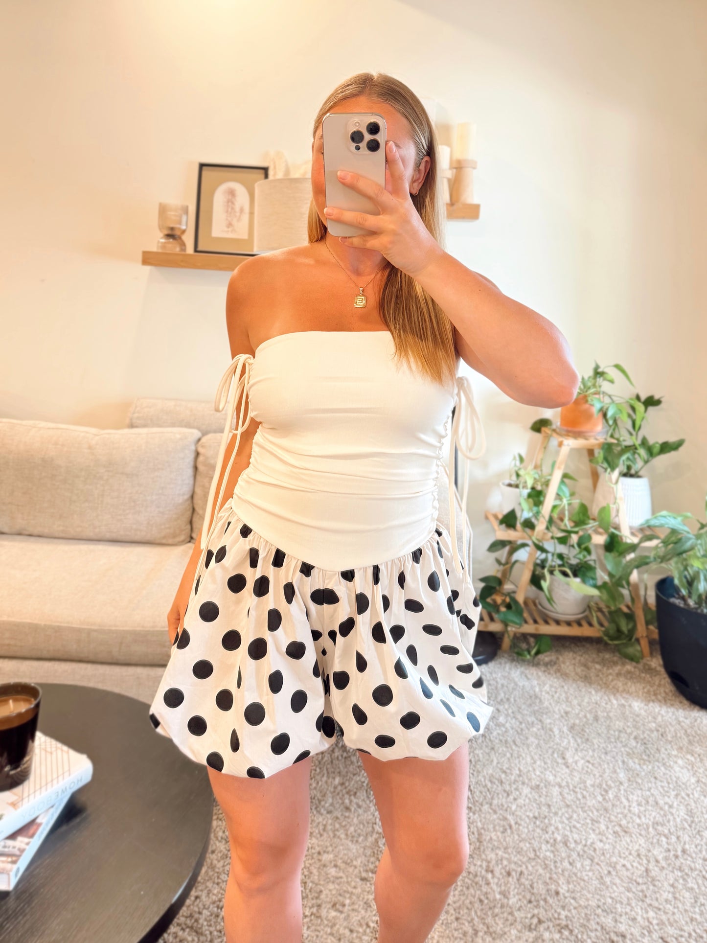 Bubble Trouble Polka Dot Romper