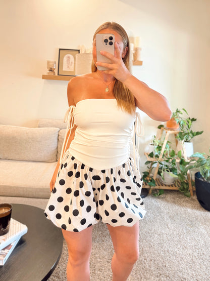 Bubble Trouble Polka Dot Romper