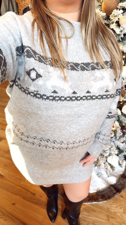 Silver Sleigh Knit Set
