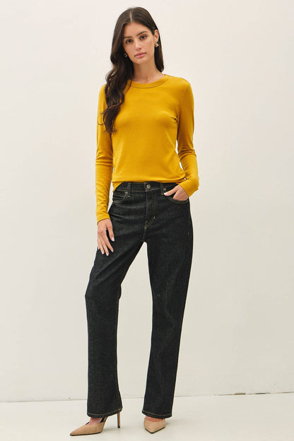 Round Neck Basic Long Sleeve