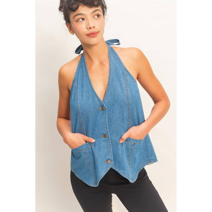 The Open Back Halter Top