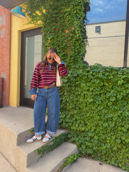 Sofia Stripe Denim Shirt